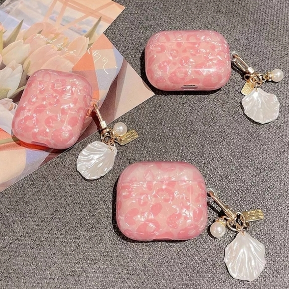 Airpods case Cover Airpods Pro Case Cover Airpods 3rd Gen Case Cover Pink Pearl - Picture 4 of 7